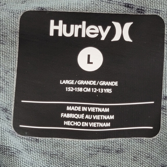 Hurley Club Slub Henley Short Sleeve T-Shirt Youth Size Large - Picture 7 of 9